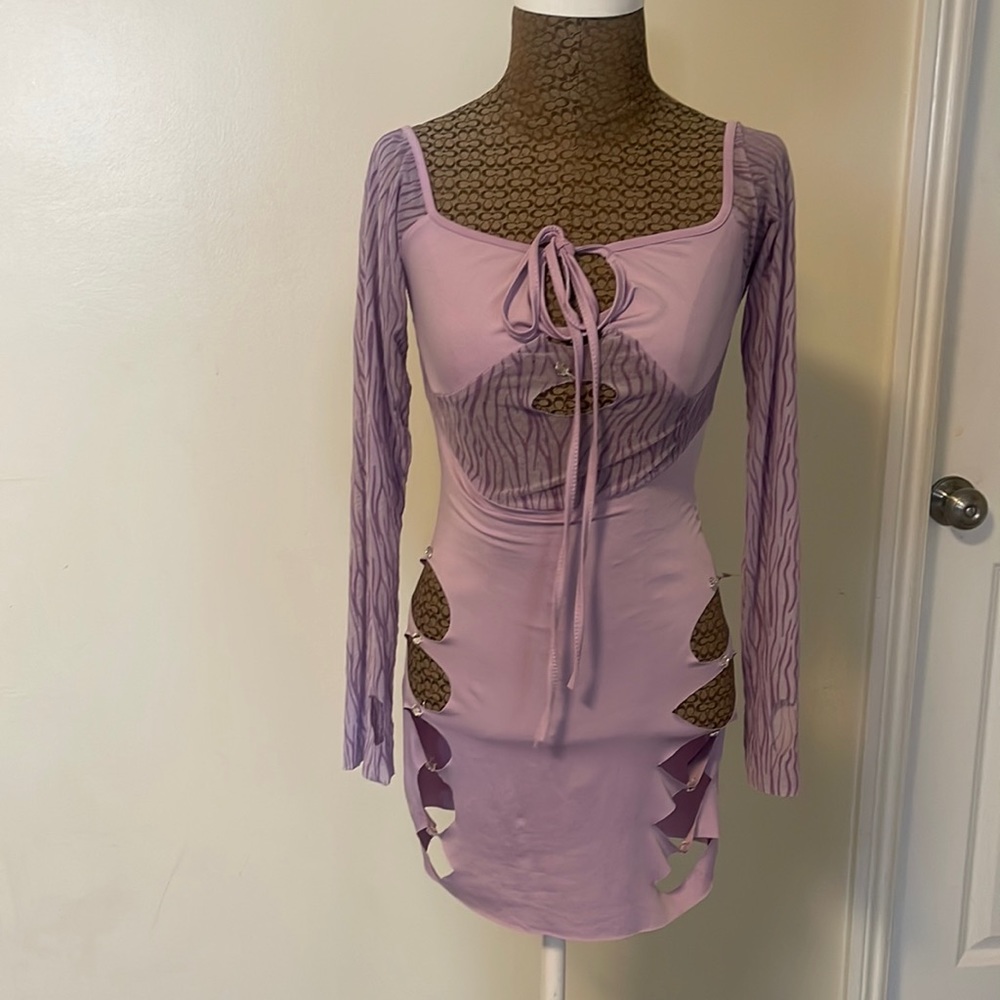 Purple mini dress